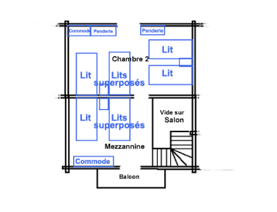 Chalet des Mazieres - Plan etage - Bussang Vosges