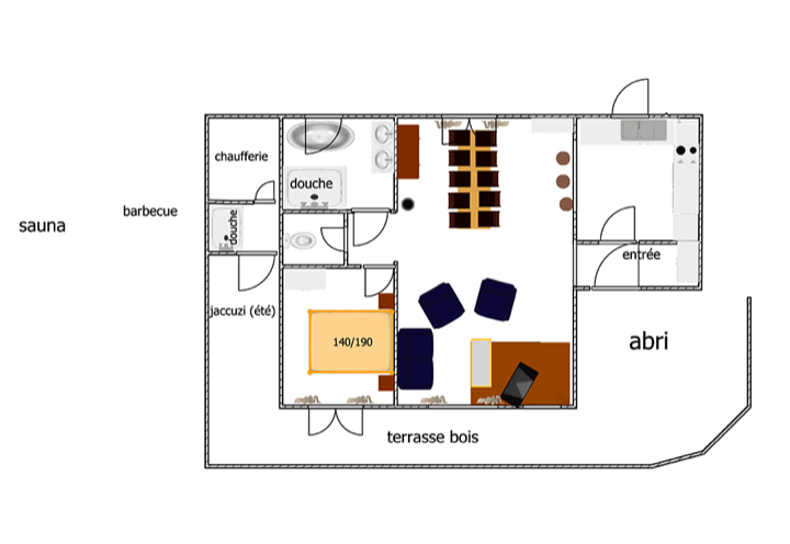 Chalet des Mazieres - Plan RDC - Bussang Vosges